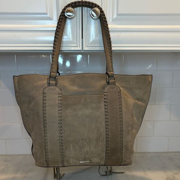 Rebecca Minkoff Bag Purse Handbag Leather Boho Nubuck Tote Bag Pocketbook - Picture 4 of 16